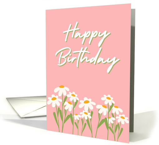 Happy Birthday White Flowers Floral card (1878608)
