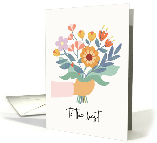 To The Best Flower Bouquet Thank You card (1879386)
