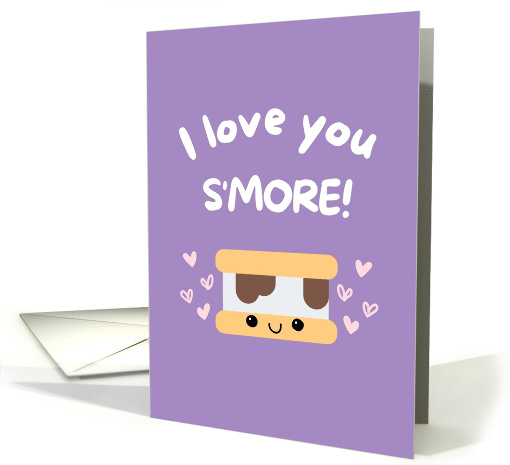 I Love You More S'More Cute Purple Love card (1880394)