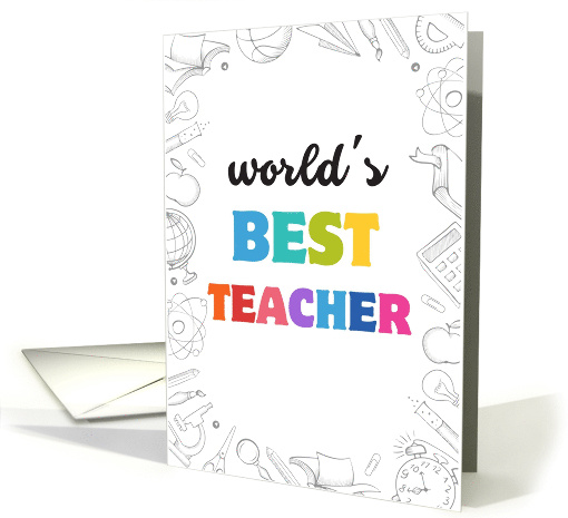 World's Best Teacher Appreciation Thank You card (1881046)