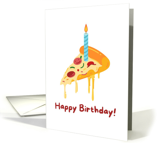 Happy Birthday Funny Pizza Lover Candle card (1883962)