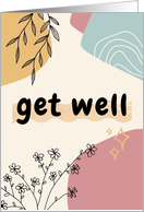 Get Well Boho Geometric Floral card