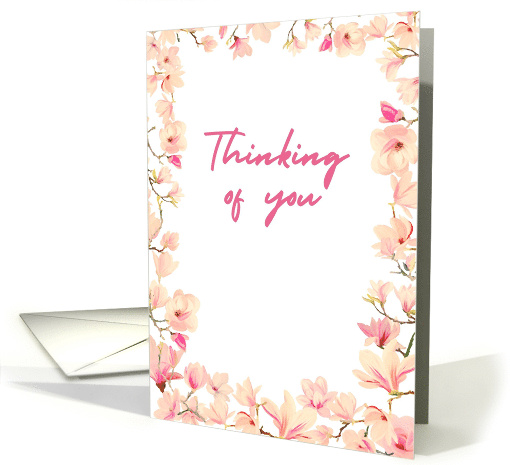 Thinking Of You Floral Frame Pink And Peach card (1888228)