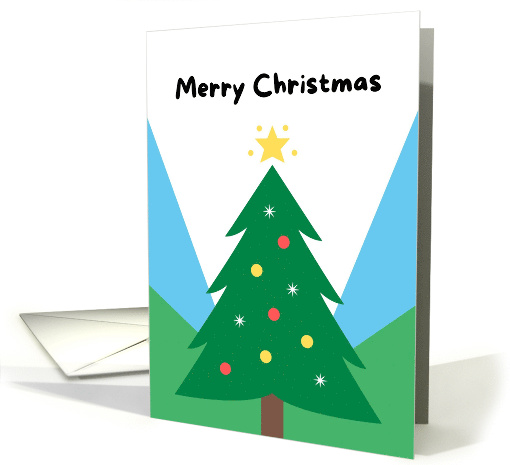 Merry Christmas Big Tree With Ornaments and Star card (1889690)