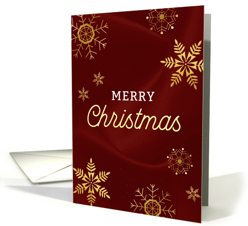 Merry Christmas Digital Gold Effect Snowflakes card (1890526)