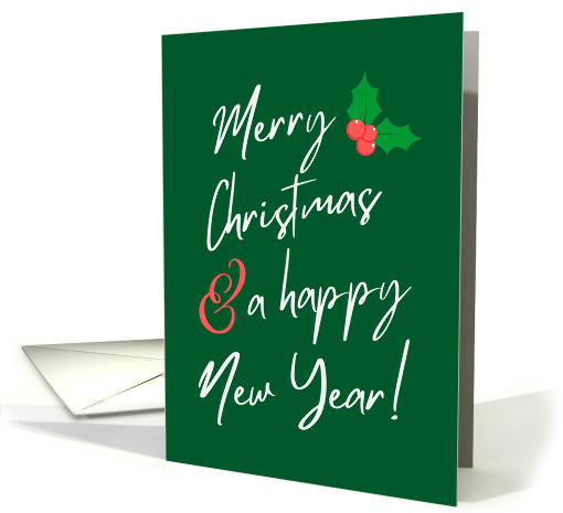 Merry Christmas And A Happy New Year Green card (1890684)