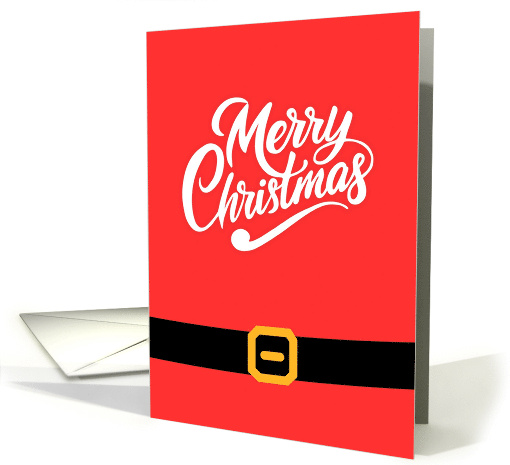 Merry Christmas Red Santa Suit And Belt card (1890688)
