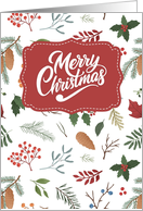 Merry Christmas Winter Nature Background card