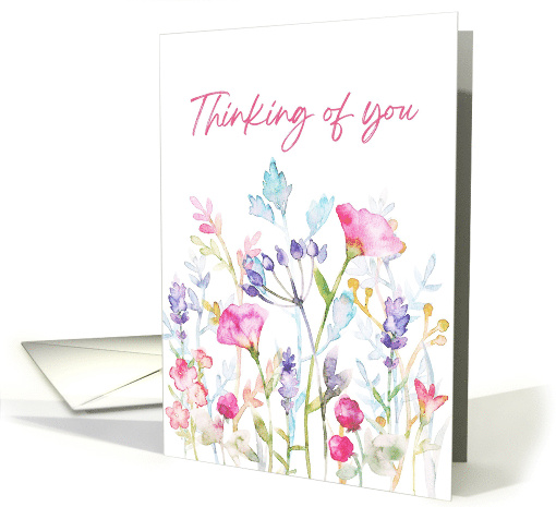 Thinking Of You Watercolor Delicate Floral card (1892214)
