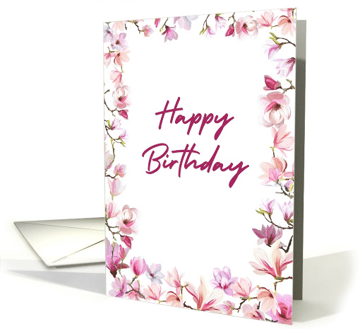Happy Birthday Floral Border card (1892962)