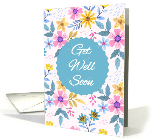 Get Well Soon Vibrant Floral Uplifting card (1893212)