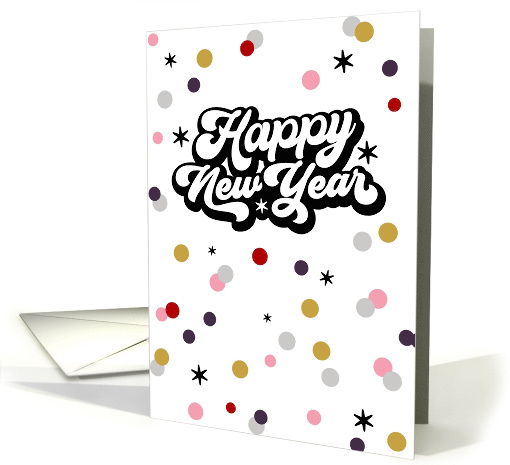 Happy New Year Cute Confetti card (1893536)