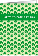 Happy St. Patrick’s Day shamrock Three Leaf Clovers card
