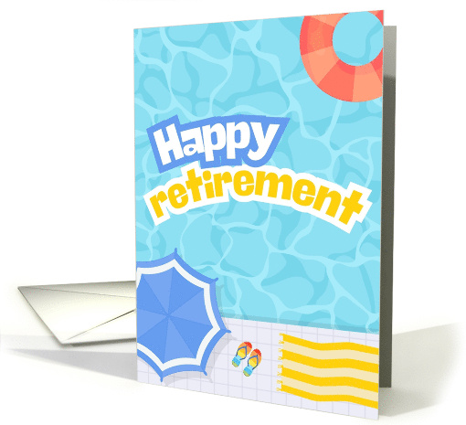 Happy Retirement Poolside View card (1933224)