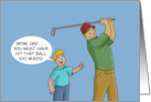 Father’s Day Card from Son Hit That Ball 100 Yards card