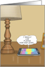 Getting Older Birthday Card With Cell Phone Cartoon card