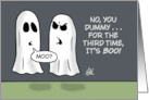 Humorous Halloween Card With Ghosts It’s Boo card