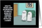 Humorous Halloween Card With Ghosts Put On A Sheet card