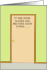 Humorous Halloween Card If One Door Closes And Another Door Opens card