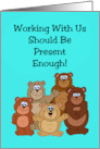 Humorous Co-Worker Birthday Card Working With Us Should Be Present card