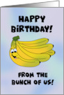 Coworker Birthday With Cartoon Bananas From The Bunch Of Us card