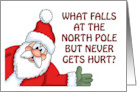 Funny Christmas Card With Cartoon Santa And Riddle card