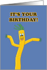 Cute Birthday With Dancing Balloon Man Makes Me Want To Dance card