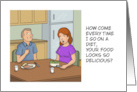 Humorous Blank Inside About Dieting Your Food Looks Delicious card