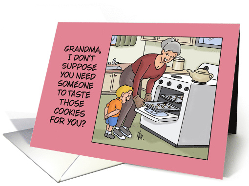Cute Grandparents Day Card For Grandma Taste Those Cookies card