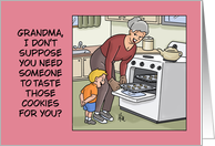 Cute Birthday Day Card For A Grandma Taste Those Cookies card
