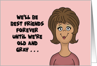 Humorous Friendship Card With Cartoon African American Woman card