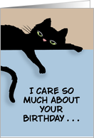 Humorous Birthday Card I Care So Much About Your Birthday card