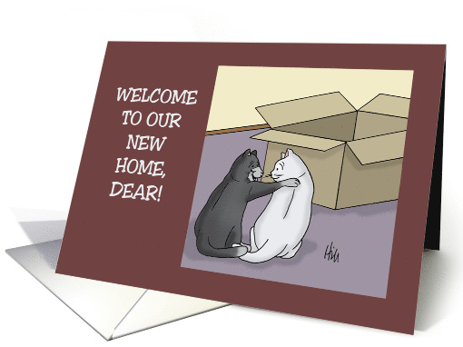 Congratulations Card On New Home From Realtor With Two Cats card