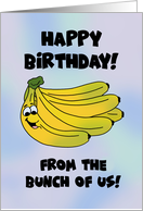 Coworker Birthday With Cartoon Bananas From The Bunch Of Us card