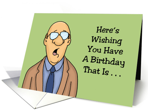 Funny Adult Birthday Card With Cartoon Man Wucking Funderful card