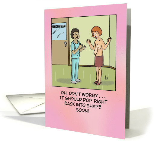 Funny Adult Blank Note Card With Mammogram Gone Wrong card (1869824)