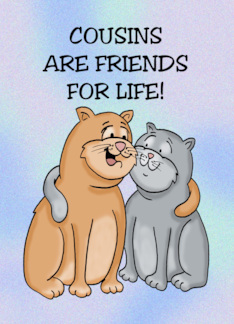 Cute Blank Note Card Cousins Are Friends For Life