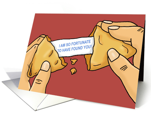 Cute Love And Romance Card With Fortune Cookie Fortune card (1871406)