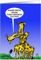 Cute Spouse Anniversary Card With Twisted Giraffes card