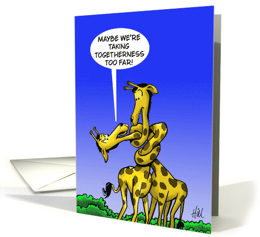 Cute Blank Note Card With Twisted Giraffes card (1872946)