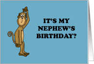 Cute Birthday Card For A Nephew From An Uncle Monkey’s Uncle card