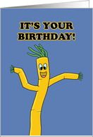 Cute Birthday With Dancing Balloon Man Makes Me Want To Dance card