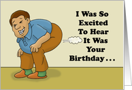 Funny Birthday I Was So Excited For Your Birthday I Tooted card