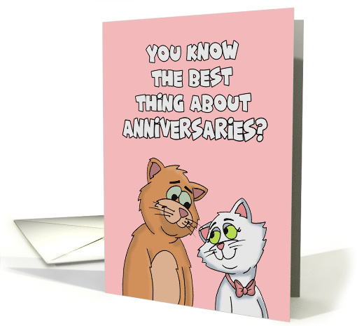Cute Anniversary For Spouse With Two Cats The Best Thing About card