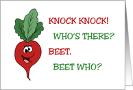 Humorous Kids Birthday Knock Knock Who’s There Beet card