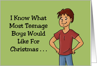 Funny Christmas For Grandson I Know What Teenage Boys Would Like card