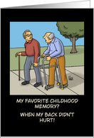 Humorous Blank My Favorite Childhood Memory When My Back card
