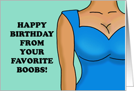 Funny Adult Birthday For Him From Your Favorite Boobs card