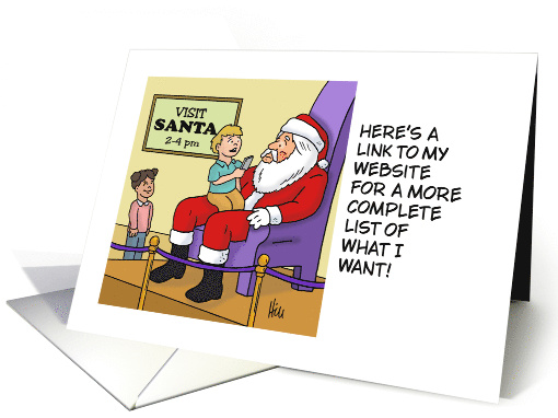 Funny Christmas Link To My Website For A More Complete List card