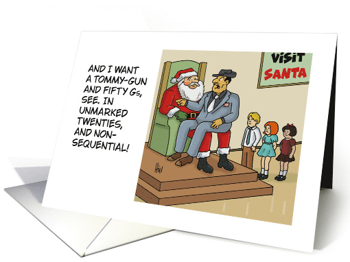 Funny Christmas I want Fifty Gs In Unmarked Twenties card (1878662)